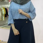 شومیز راه راه ابروبادی