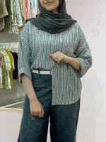 شومیز راه راه ابروبادی - تصویر 4