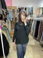 شومیز ساده خط دار - تصویر 3