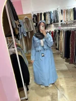 دامن جین جیب دار