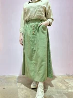 دامن کنفی کمر کشی - تصویر 2