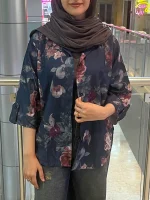 شومیز طرح دار گل - تصویر 6
