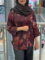 شومیز طرح دار گل - تصویر 5