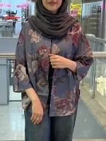 شومیز طرح دار گل - تصویر 2