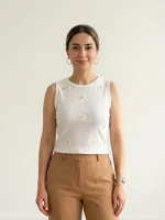 کراپ تاپ گل بابونه